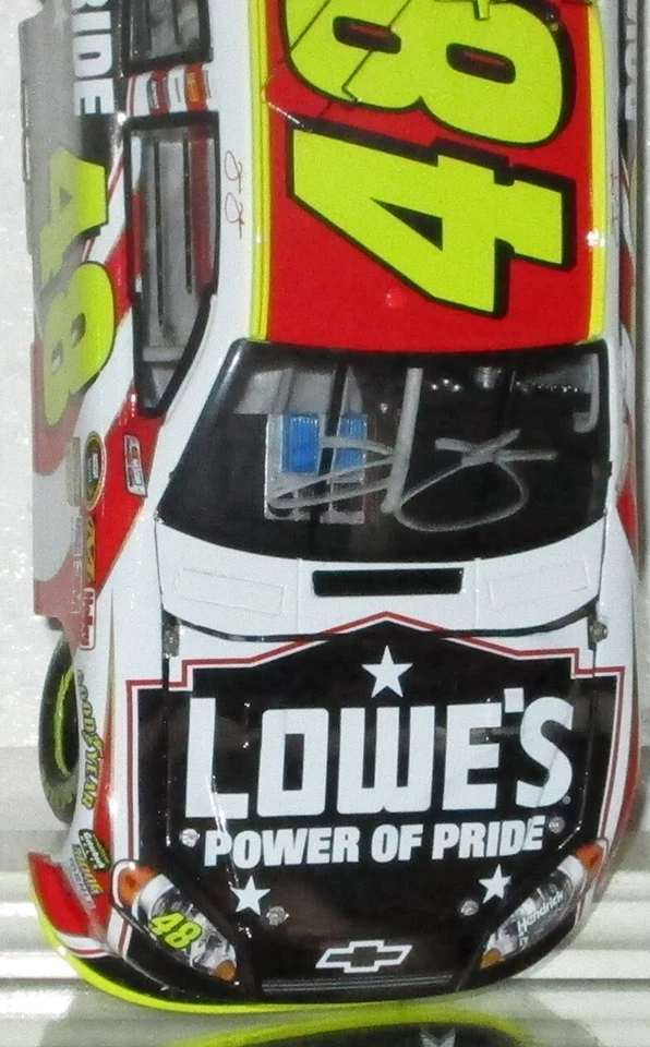 2011 DOOR# JIMMIE JOHNSON #48 LOWE'S POWER OF PRIDE GUNMETAL AUTOGRAPHED W/JSA - Image 2 of 4