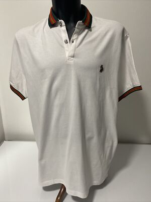 NWT Luke Sport 1977 Men's White Two Button Up Short Sleeve Polo Shirt Sz 3XL