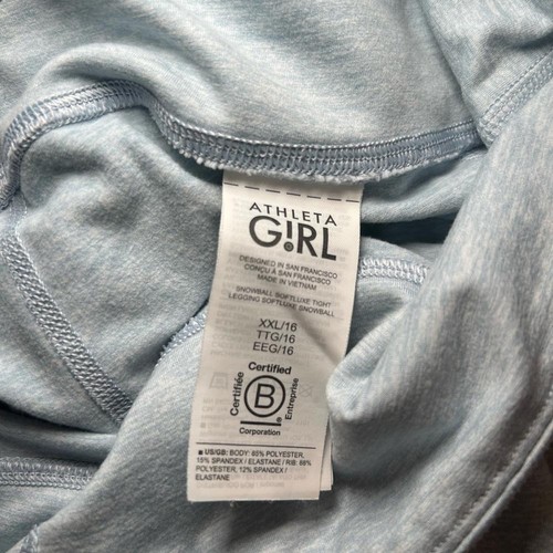 ATHLETA Girl Snowball SoftLuxe Tight- Icelandic Blue Heather/ Size XXL (16) - Picture 11 of 13