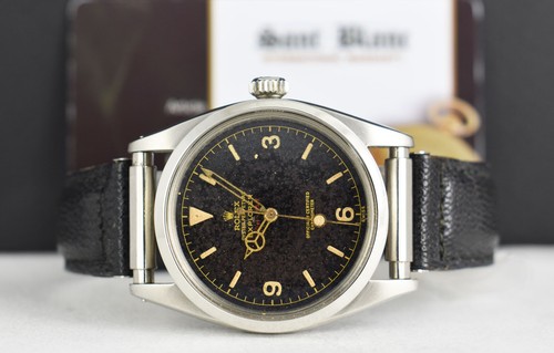 ROLEX Vintage 36mm Stainless Steel Explorer "RED" Tropical Dial 6610 SANT BLANC - Picture 4 of 7