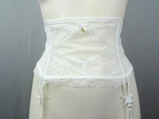 Chantelle 2766# Presage White Lace Garter Belt Size 1