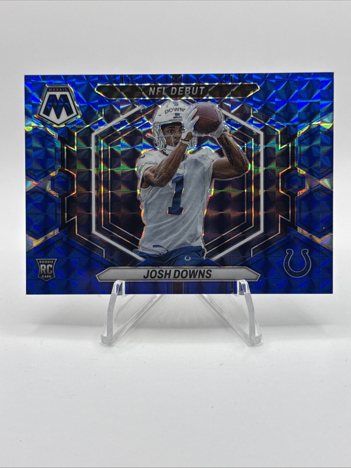 JOSH DOWNS 2023 MOSAIC NFL DEBUT ROOKIE BLUE PRIZM RC /99 Colts