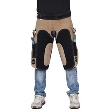 Supreme Farrier Apron Chaps Full Suede Leather with Knife Pockets Magnets Loops