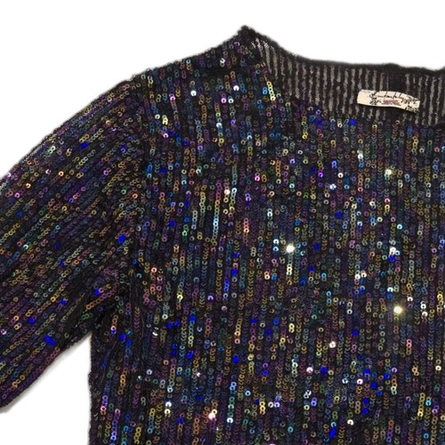 Free People Intimately Gold Rush Long Sleeve Black Combo Top Size S NWOT - Picture 3 of 6