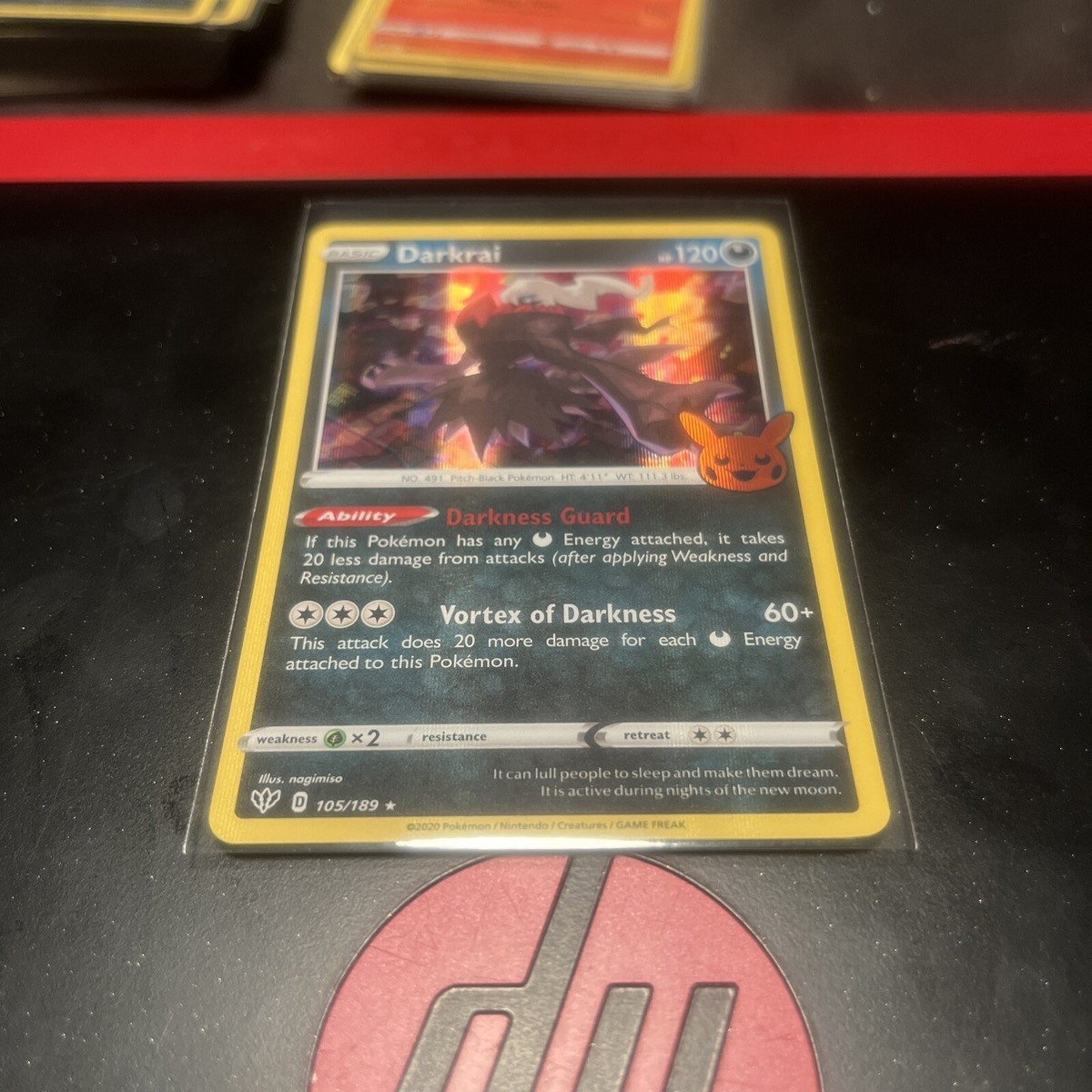 darkrai pokemon card holographic halloween Pokémon Card Darkrai 105/189 Holo Rare NM-Mint Trick Or Trade Halloween