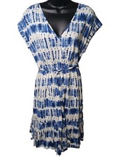 Gap Fit And Flare Blue Tie Dye Dress W/ Pockets Size Medium NWT
