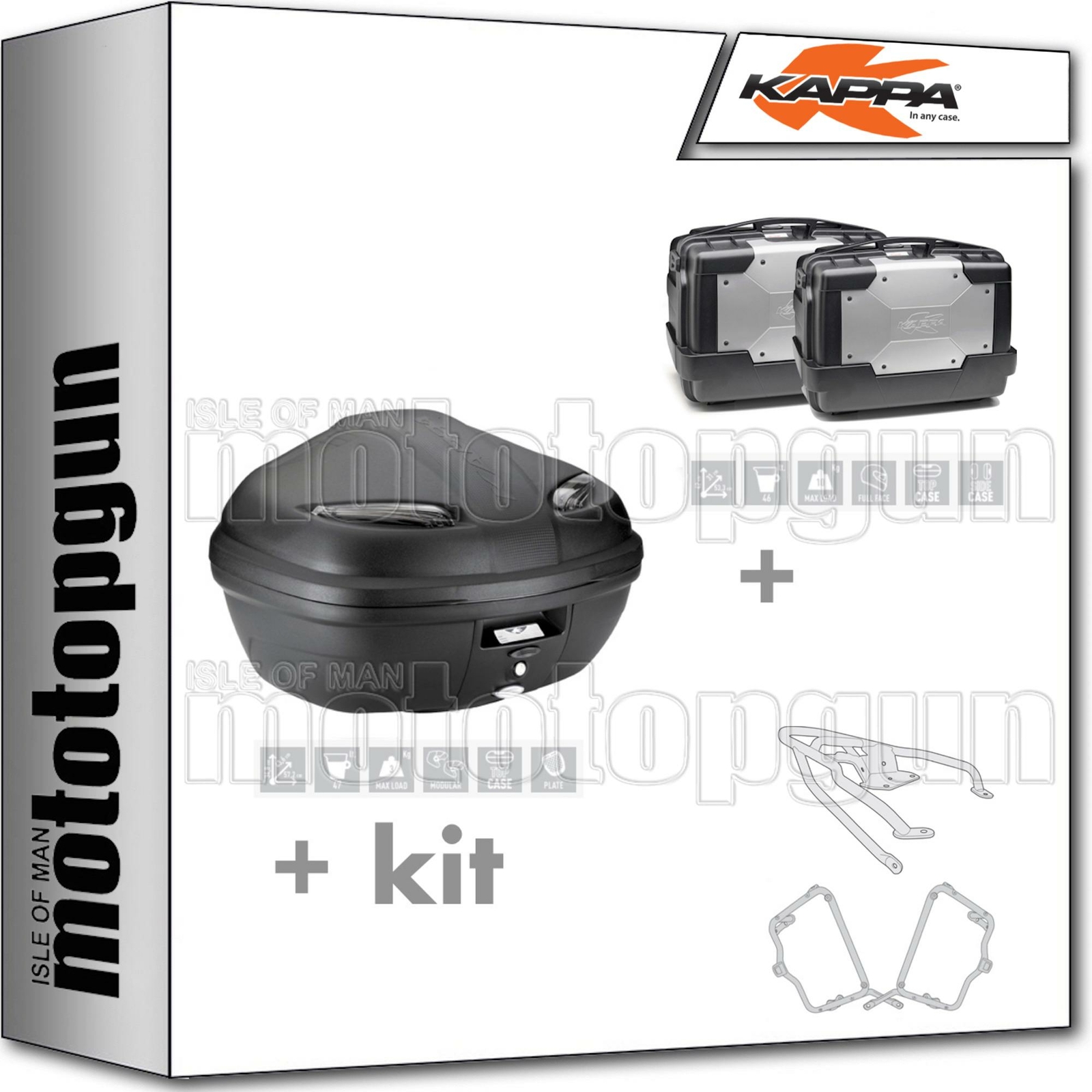 KAPPA VALIGIA K47NT + VALIGIE LATERALI KGR46X2 TRIUMPH BONNEVILLE T100 2019 19
