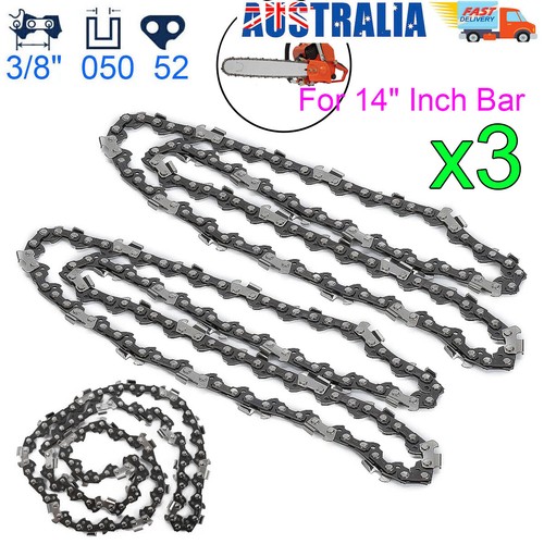 3PCS Chainsaw Chain for 14” Inch Bar 52DL 3/8 LP .050 for Husqvarna Ryobi Talon eBay
