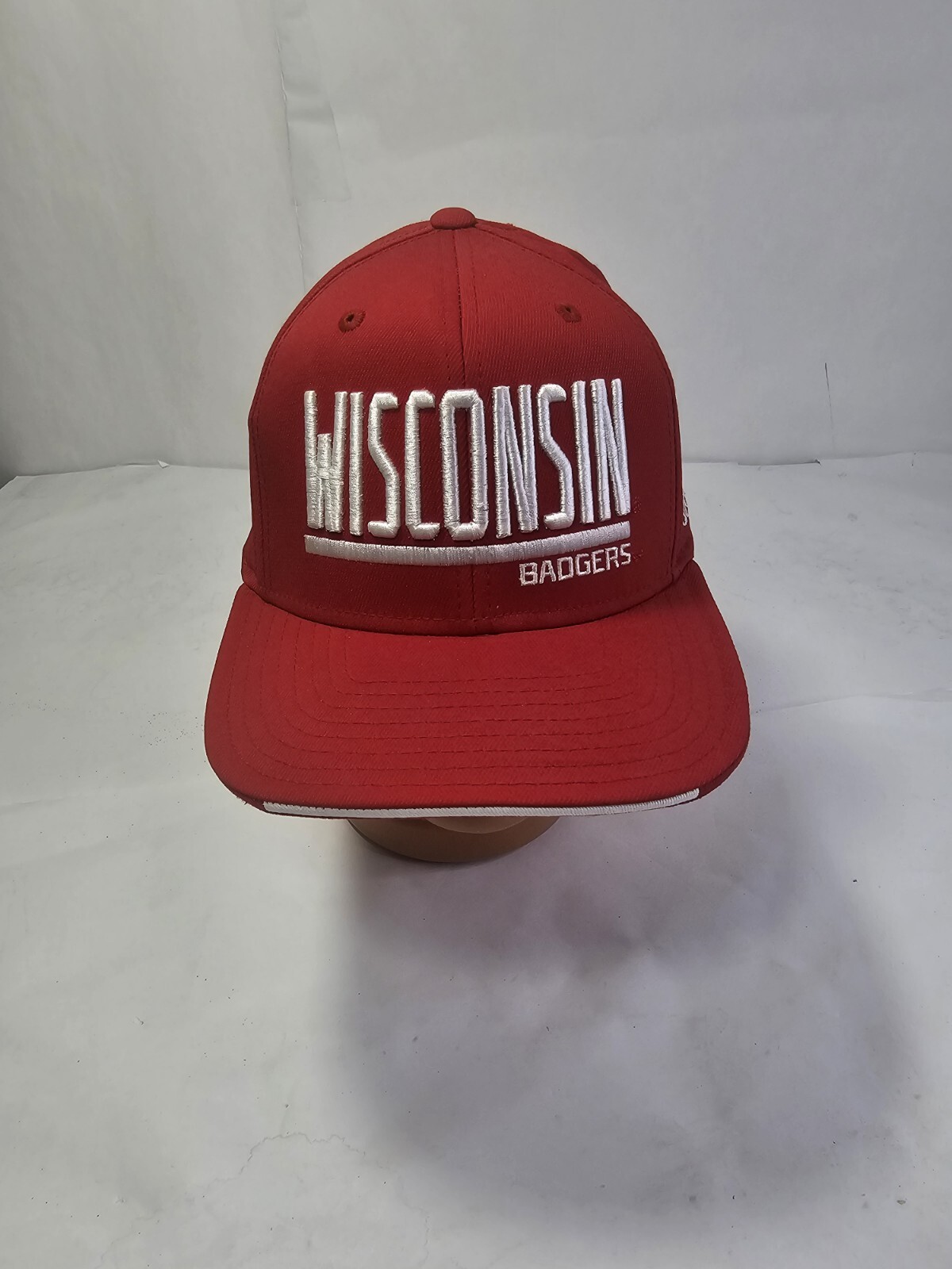 Wisconsin Badgers Adidas Red White Snapback Football Cap for Fans