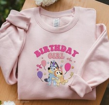 Kids Cartoon Birthday Girl or Boy Custom Embroidered Sweatshirt/Hoodie