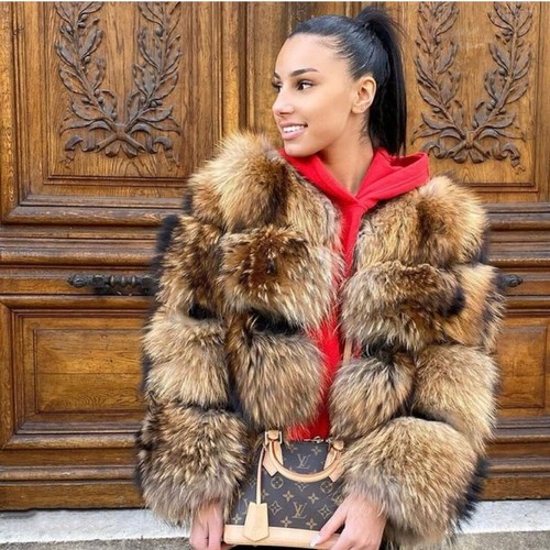 Real Fur Coat Winter Fashion Jacket 