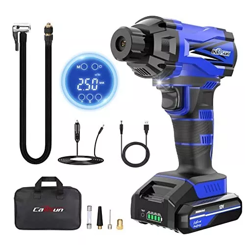 Cordless Tire Inflator Air Compressor Cordless Car Tire Pump with Rechargeable