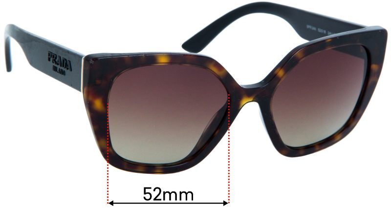 SFx Replacement Sunglass Lenses fits Prada SPR24X - 52mm  display picture 2