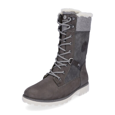 Remonte Damen Winter Schnürboot grau