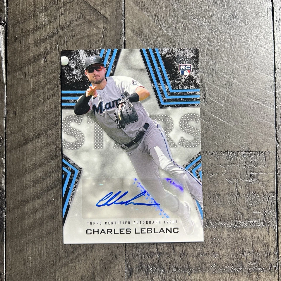 Charles Leblanc 2023 Topps Series 1 Baseball Stars Black /199 Rookie Auto RC AU - Image 4 of 4
