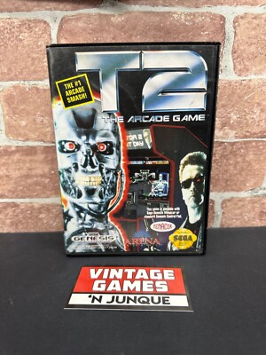 T2 TERMINATOR 2 THE ARCADE GAME Sega Genesis CiB