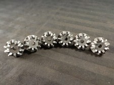 Gilbert Erector P48 - MITRE GEAR - CLOSED BOTTOM: 1950-62 White Metal Lot of 6 