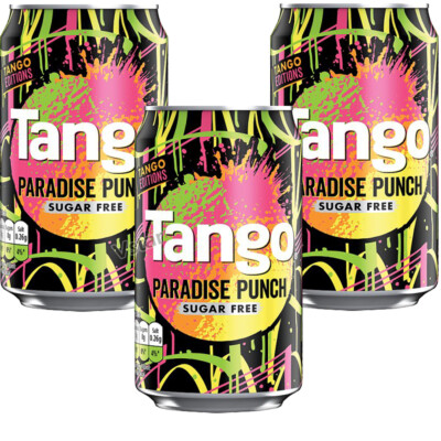 Tango Dark Berry, Orange, Apple, Berry & Paradise Punch Soft Drink