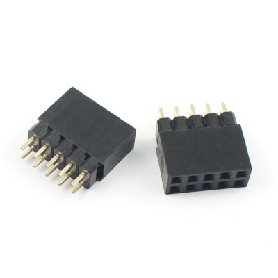 5Pcs 2.54mm 2x5 10 Pin Female Double Row Straight Header Strip Connector PC104