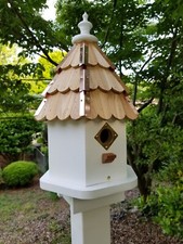 Starlight Chalet© Medium bird condo handmade cypress, cedar w copper bird house