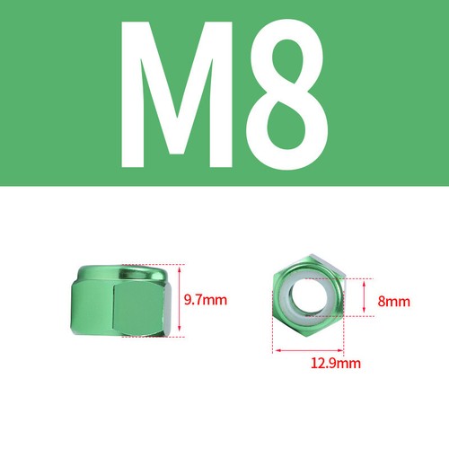 Sicherungsmutter Aluminum DIN 985 Selbstsichernde Muttern Stoppmuttern M2 ~ M8 - Picture 77 of 82