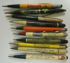 Vtg MECHANICAL PENCIL Advertising Midwest Sheaffer's Durolite Chore-Boy Lot #22