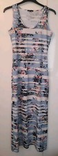 Therapy Ladies Floral/Contrasting Block Stripe Sleeveless Maxi Dress Size 10