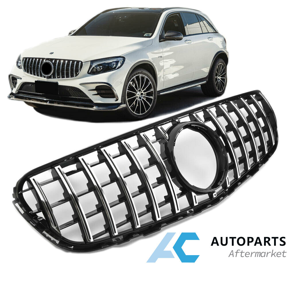 Chrome GT Front Grill Bumper Grille for Mecedes-Benz GLC X253