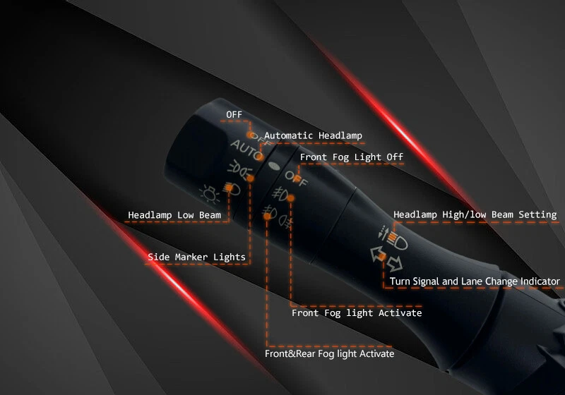 INTERRUPTOR DE CONTROL LIMPIAPARABRISAS INTERMITENTE FAROS NISSAN SENTRA ALTIMA 13-19 OEM Foto 3 de 4