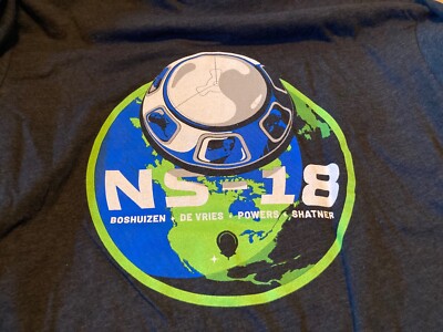 BLUE ORIGIN NS-18 new shepard size small gray shirt + patch Brand NEW