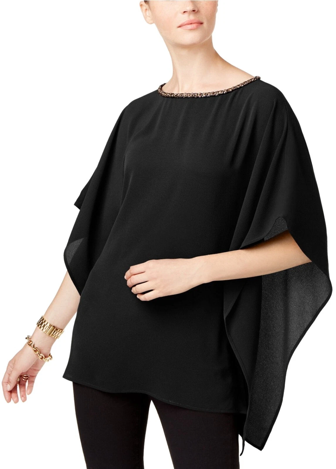 Camicia MICHAEL Michael Kors donna nera S M catena crepe NUOVA!