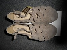 5th Avenue Sandalen Gr.38, Voll-Leder Ausstattung, Softsohle, taupe, neu+Etikett