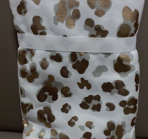 Scout Home HAND TOWELS spa Cheetah Foil shimmer Gray shabby chic NEW set 2 - Picture 2 of 3