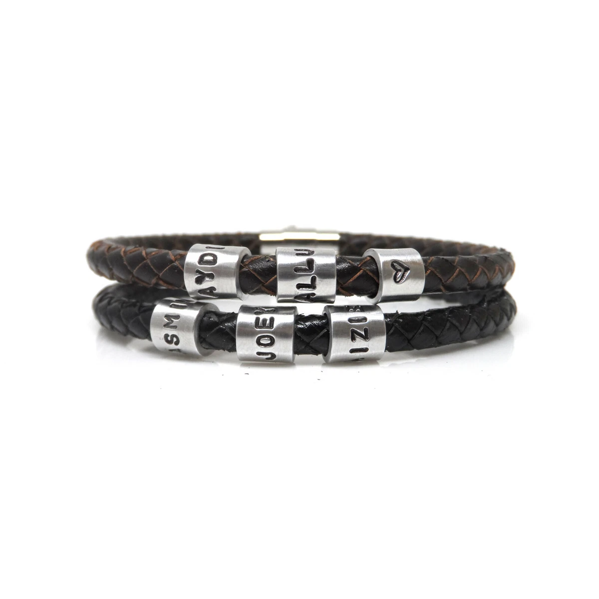 Personalised Luxury Men's Leather Bracelet | Gifts for Him | Treat Republic