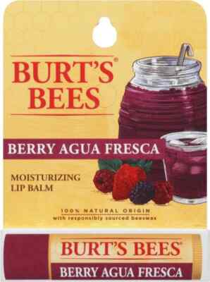 Burt's Bees BERRY AGUA FRESCA Lip Balm 100% Natural  0.15 OZ