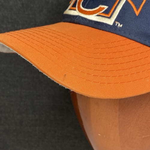 Vintage Chicago Bears TJJILI Spellout Snapback Hat Cap Team NFL Orange/Navy - Picture 3 of 23