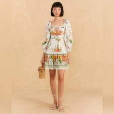 Farm Rio Rare Off White Tropical Romance ScarfDress Size Large