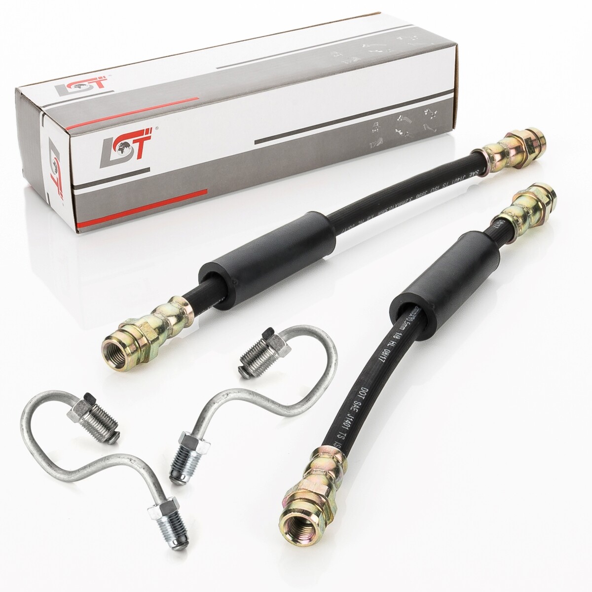 2X Brake Hose Brake Pipe Brake Line Rear Axle Set For Audi TT 8J