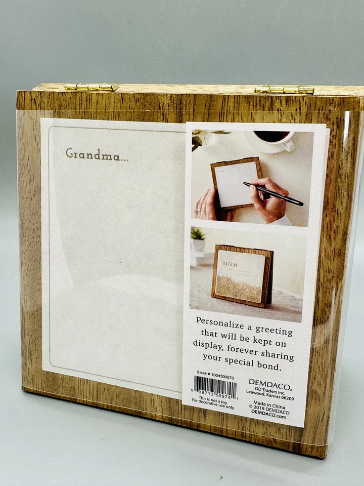 “Grandma” Personalizable Plaque Tile Hinged Sandwich Board Gift By Demdaco - Image 3 of 4