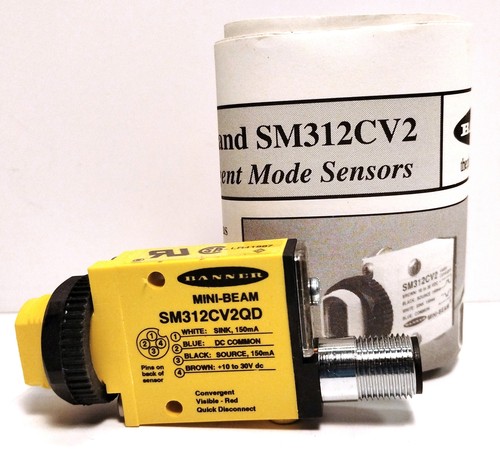 Banner Engineering SM312CV2QD 26903 10-30 V DC Photoelectric Proximity Sensor - Picture 3 of 6