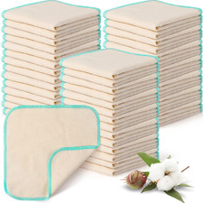 45 Pcs Unbleached Flannel Cloth Baby Wipes Reusable Baby Diapers Wipes 8 X 8 Inc
