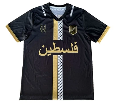 MARKENLOS Weiß Schwarz Trikot Palästina Nationalmannschaft Größe ：S --- 2XL