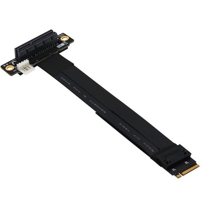 90 Right Angle M.2 NGFF Key M To PCIe 3.0 4X Slot Extension Cable PC Riser