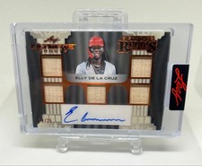 2024 Leaf Ultimate Elly De La Cruz Rookie Signature Relics Auto Bat /25 RC Reds