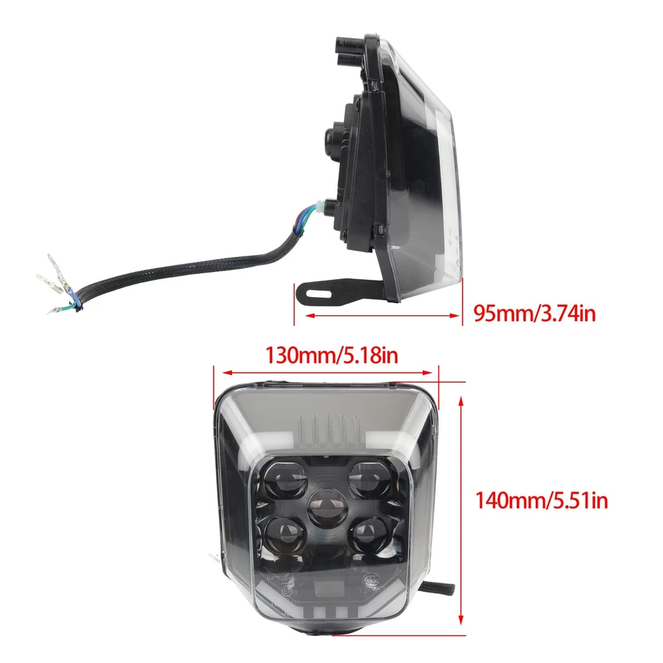 Motorcycle Headlight LED Wick For Husqvarna 701 TE 250 300 450 FC FE TC 125 300i - Image 2 of 4