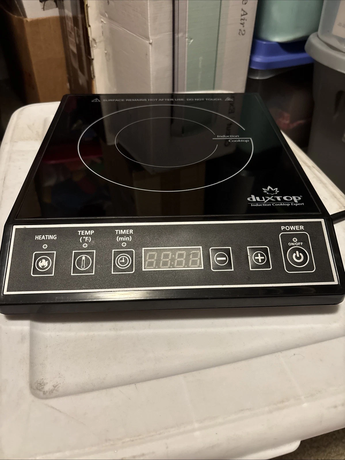 Duxtop LCD 1800W Portable Induction Cooktop - Silver/Black