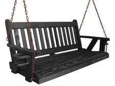 Amish Made 4 FT Mission Porch Swing, Solid Yellow Pine, Made in USA
