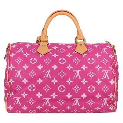 LOUIS VUITTON Monogram Speedy P9 Bandouliere 40 Bag Pink M11563 LV