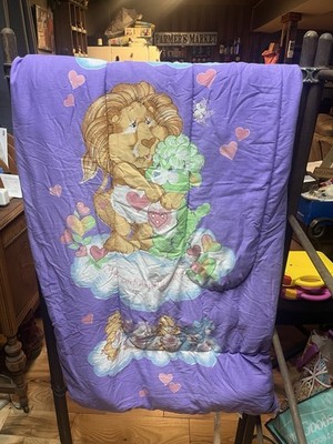 Vintage Care Bear Cousins Purple Sleeping Bag 1985 HTF Collectible 