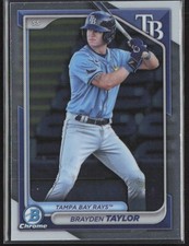 2024 Bowman Chrome Prospects Brayden Taylor Tampa Bay Rays #BCP-206